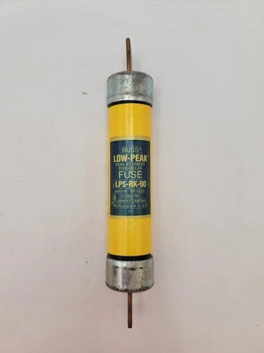 LOT OF (3) BUSSMAN LPS-RK 90 LOW-PEAK CURRENT LIMITING FUSE 90 AMP 600 VAC