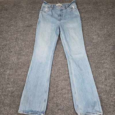 Abercrombie Fitch The 70s Vintage Flare Jeans Ultra High Rise Light Wash 8/29
