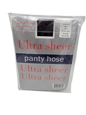 Lot Of 5 Pack-Navy Ultra Sheer Pantyhose Queen Size Extra Width,Sheer Toe