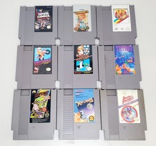 Lot Of 9 Nintendo NES Games Super Mario, Excitebike, Goonies II, Tetris, Gotcha