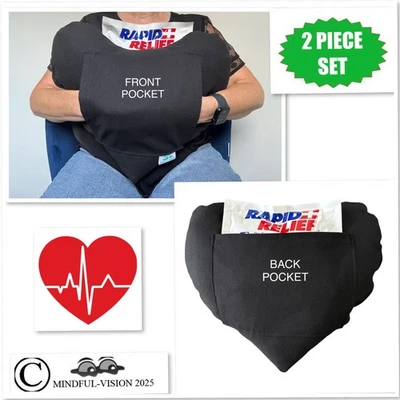 MINDFUL-VISION XL Open Heart Surgery Cardiac Pillow Cushion - Cough Pillow - Recovery GIFT!