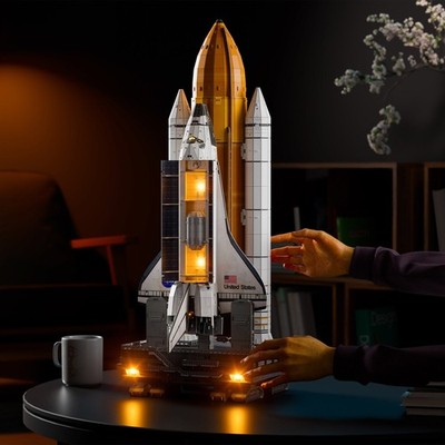 4D Build Space Shuttle 3D Puzzle Model Kit with LED Lights NEW
