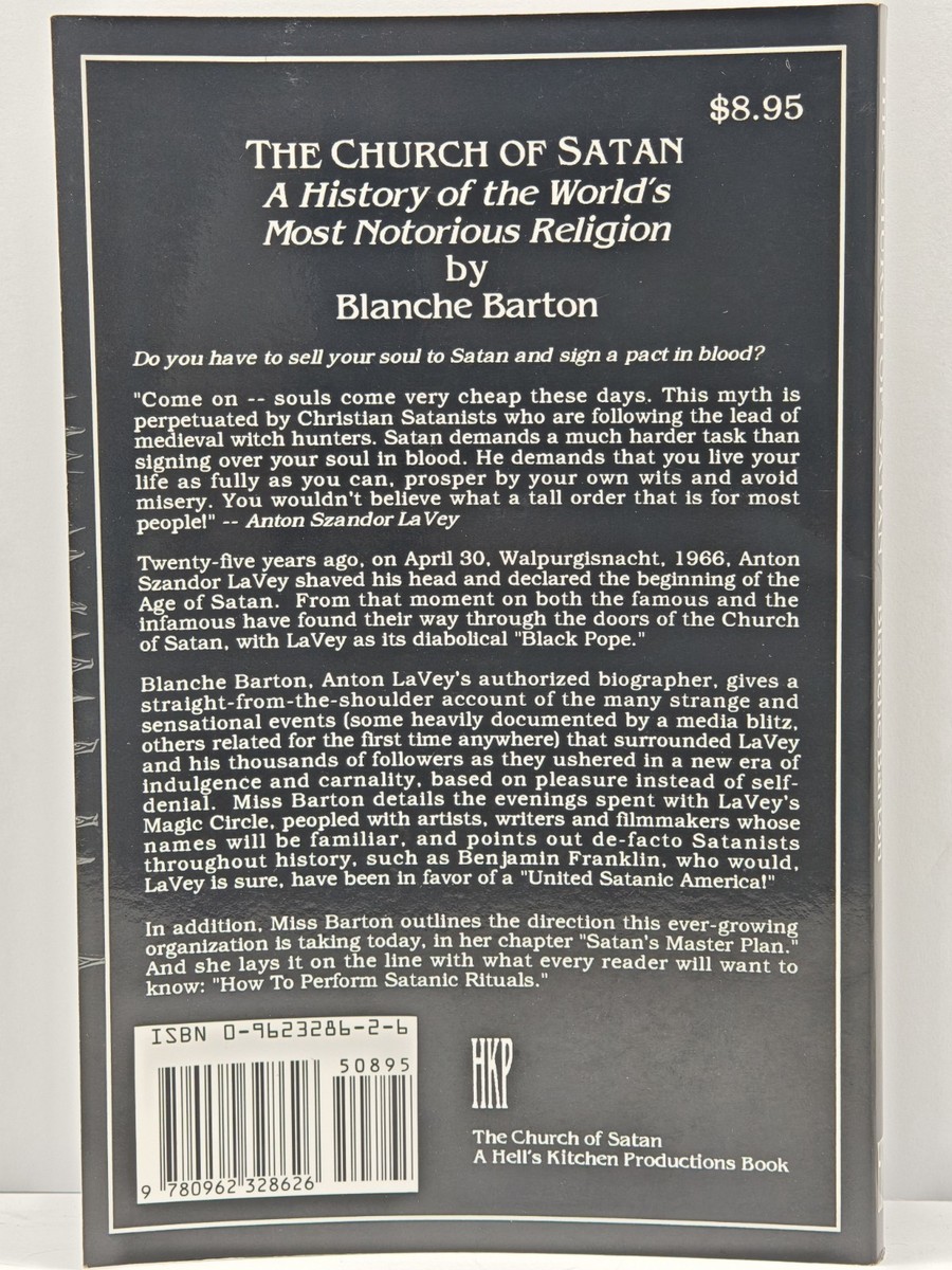 Church of Satan by Blanche Barton (1990, Trade Paperback) for sale