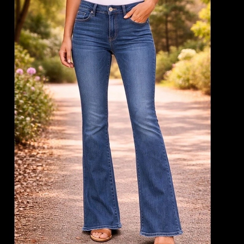 Gap Baby Boot Jeans Womens Dark Wash Stretch Denim Mid Rise Bootcut Flare 30 30R