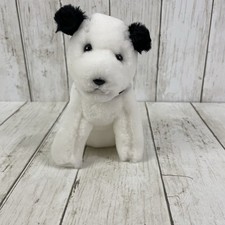 Dakin 1992 RCA Chipper Puppy Dog Plush Stuffed Animal Toy White Black 6"