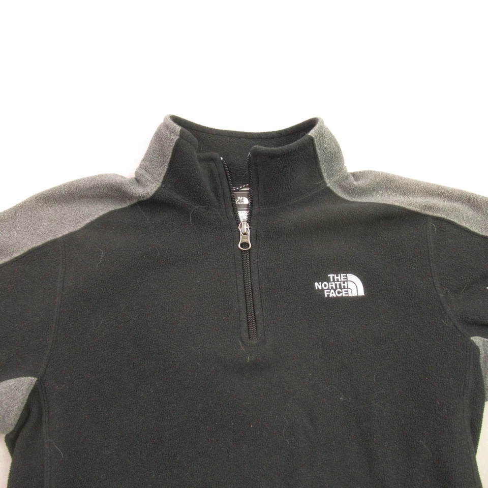 Suéter North Face Niños Grande 14/16 Manga Larga 1/4 Cremallera Cuello Negro Ligero Foto 3 de 4