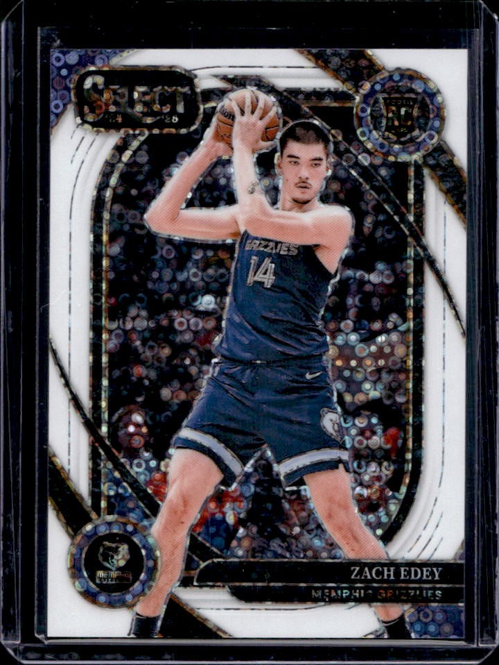 2024-25 Select Zach Edey Courtside White Disco Prizm RC #44/75 Grizzlies
