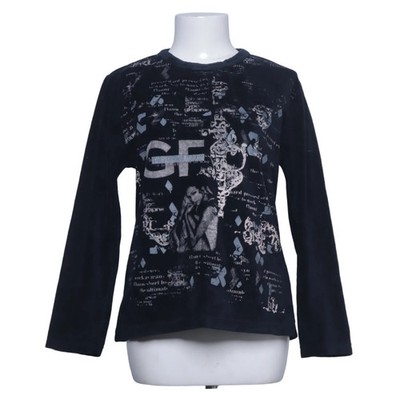 GFF, Langarmshirt, Größe: L, Schwarz/Mehrfarbig, Baumwolle, Print, Samt #BHi