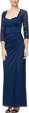 Alex Evenings Dress Long Embroidered Lace Sweetheart Petite sz 14 P NEW NWOT AE4