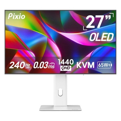 Pixio PX277 OLED Max V2 White 27'' WQHD 1440p 240Hz 0.03ms Premium Gaming Monitor