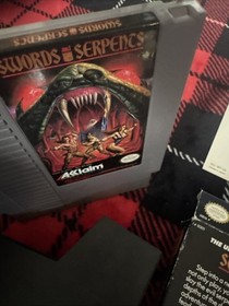 Swords and Serpents (Nintendo NES, 1990) Complete CIB Box Manual Inserts