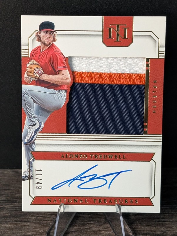 2024 Panini National Treasures Alonzo Tredwell Auto Patch JerseyRelic /49 Astros