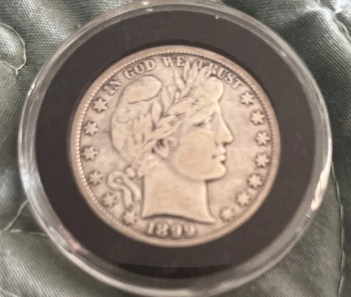 Barber silver half dollar 1899