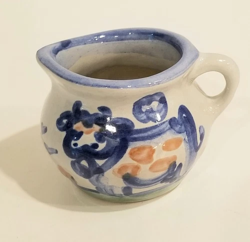 Vintage M A Hadley Pottery Miniature Cow Creamer 2.75" MCM "EUC"
