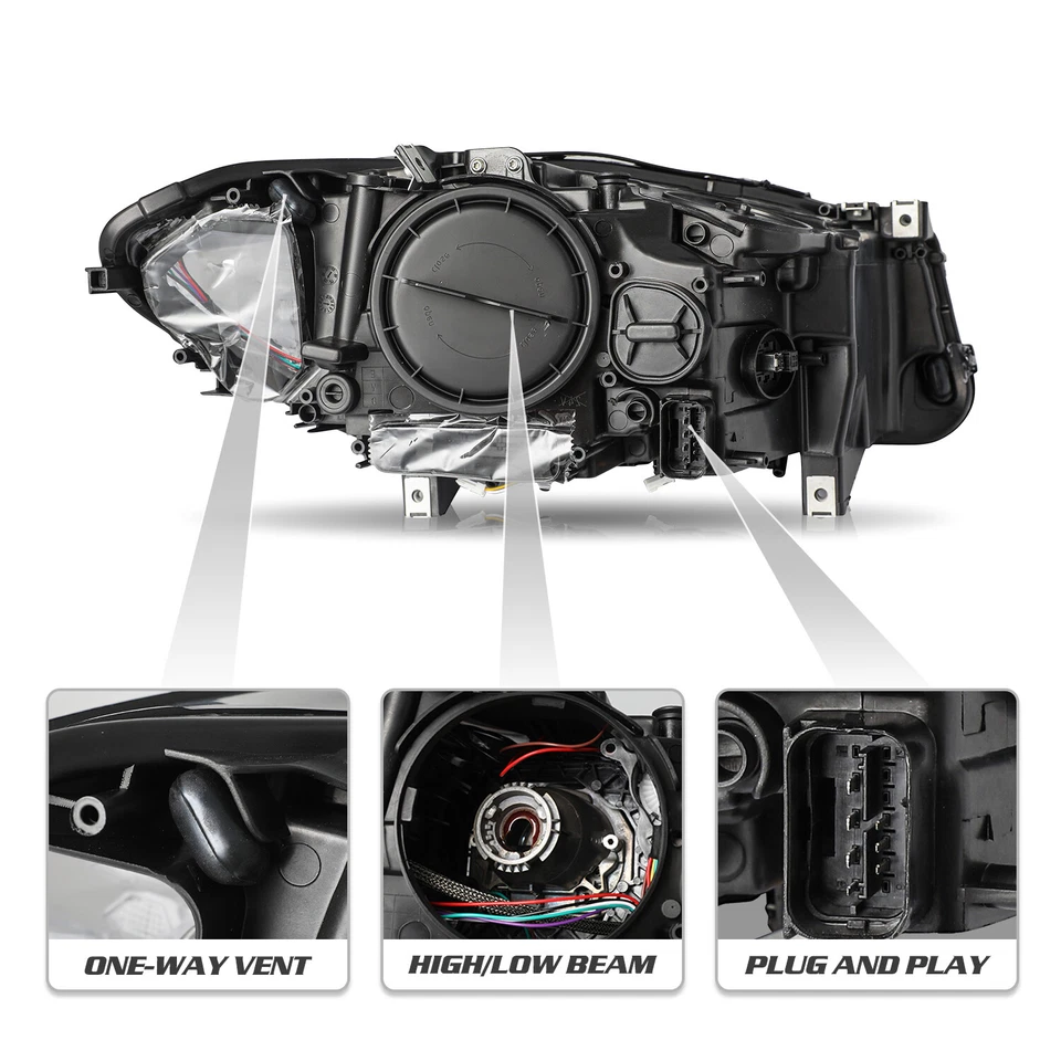 Faro de xenón conductor izquierdo para BMW Serie 5 2011 2012 2013 F10 550i 528i M5 LH Foto 4 de 4