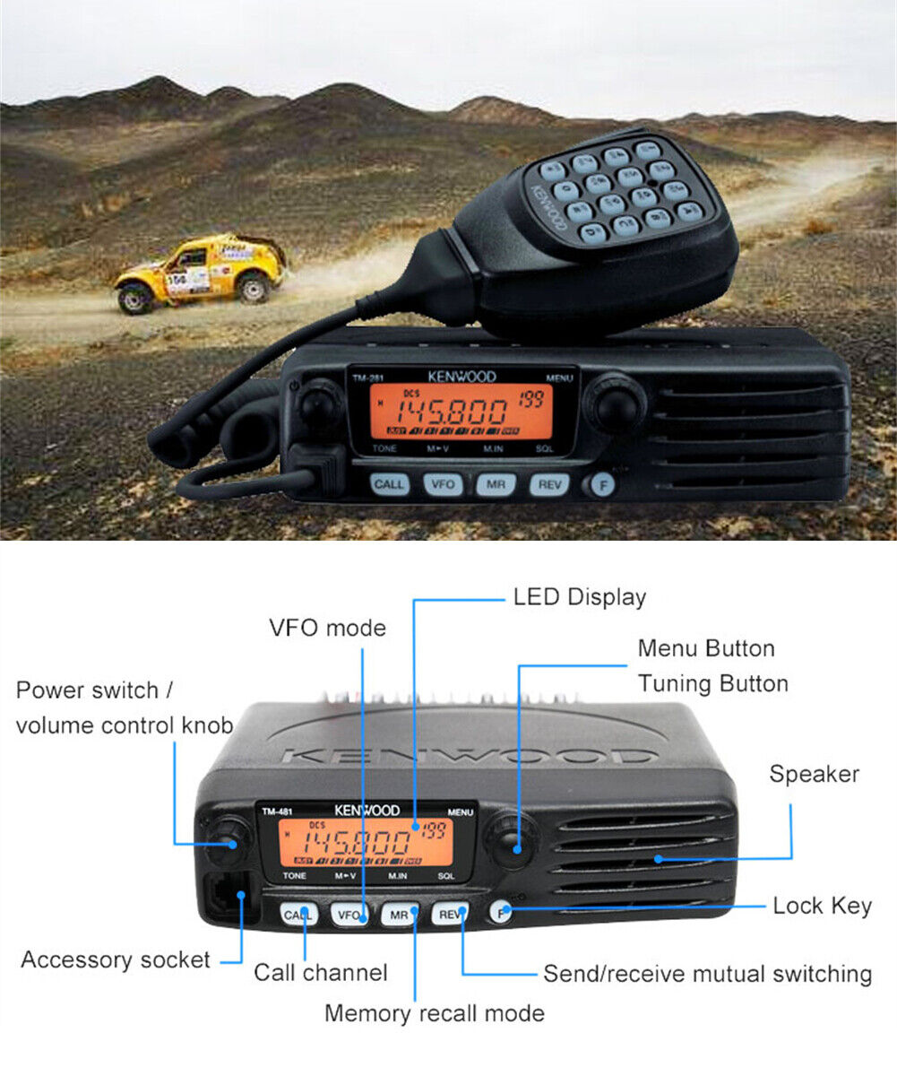 Kenwood TM-481A 400-470MHz FM Transceiver Mobile Radio Car Kenwood TM-481A 400-470MHz FM Transceiver Mobile Radio Car