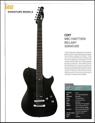 Cort MBC-1 Muse Matthew Bellamy Signature Guitar 2015 review article with specs