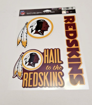 Washington Redskins NFL Multi-Use Decal 3 Fan Pack