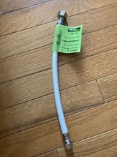 Reinforced Faucet Riser/connector w/CP Brass Nuts 3/8"comp x 1/2"FIP 12"length