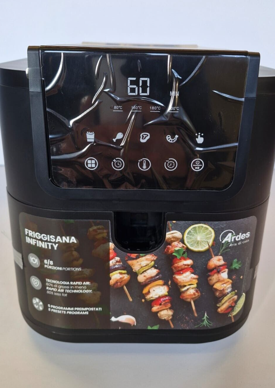 FRIGGITRICE AD ARIA ARDES FRIGGISANA INFINITY 8 LT - DISPLAY DIGITALE-ARFRYA05L - Immagine 2