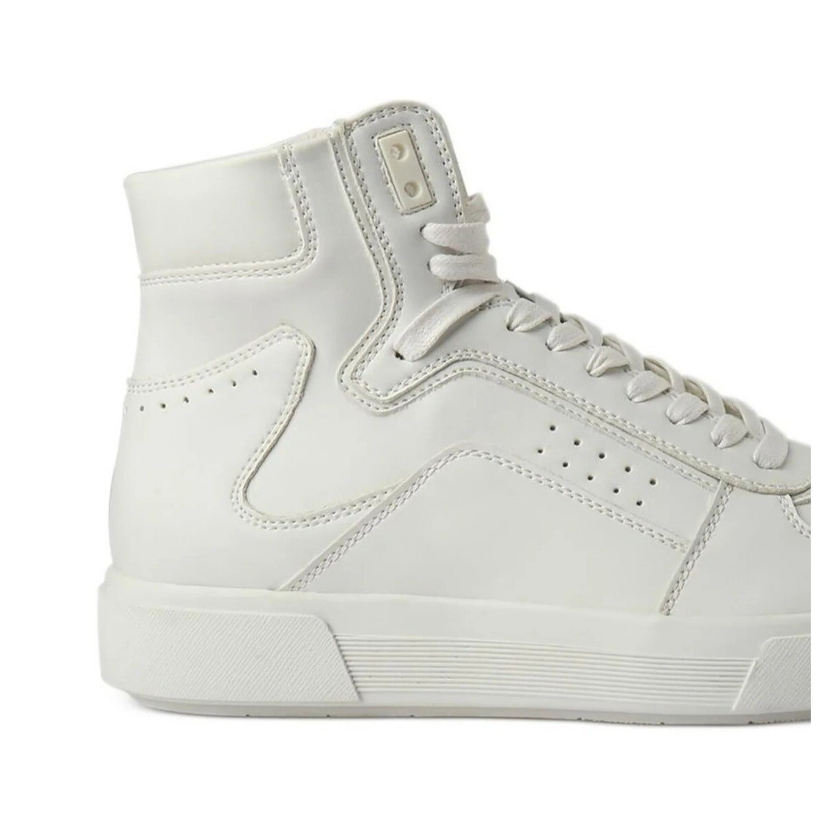 INC Mens White Perforated Keanu Round Toe Platform Lace-Up  display picture 3