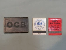 Vintage RJ Reynolds OCB Cigarette Rolling Papers & 2 Matchbooks