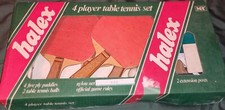 Vintage Halex 4 Player Table Tennis Set. Complete In Box
