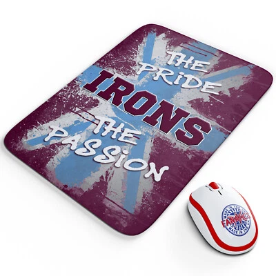 THEFANATICS West Ham Mouse Mat Football Office Work Pad Pride & Passion PC Dad Gift PR65