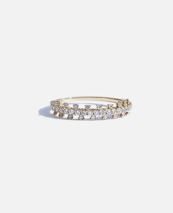 Classic Round Cut White 1.00CT Moissanite With 10K Yellow Gold Luxury Women Band