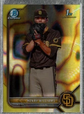 2022 Bowman Chrome Draft Yellow Lava Refractors #BDC119 Henry Williams /75