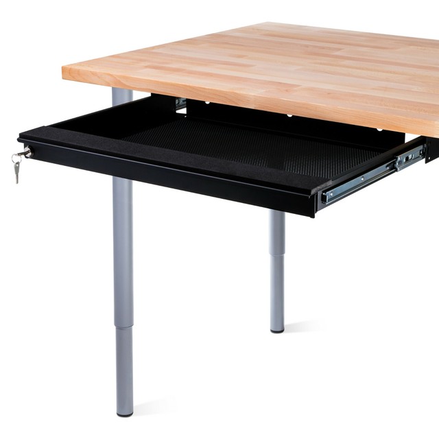 Lockable Vented Steel Laptop Security Drawer/ Under Desk ...