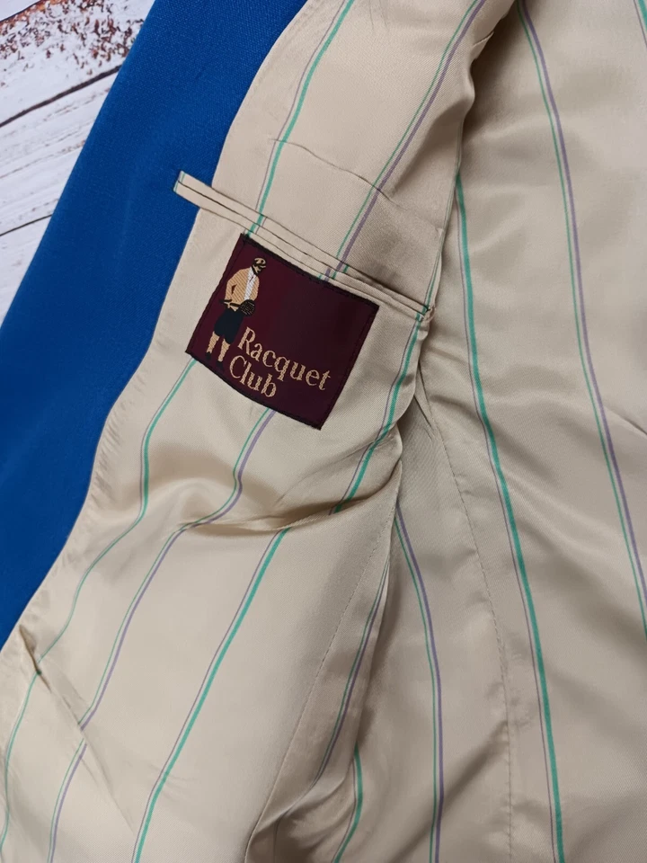 Blazer Wimbledon by Racquet Club para hombre 44 botones oro oscuro vintage  Foto 3 de 4