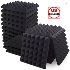 12~96 Pack 12x12x2" Acoustic Foam Panel Tiles Wall Record Studio Sound Proof USA