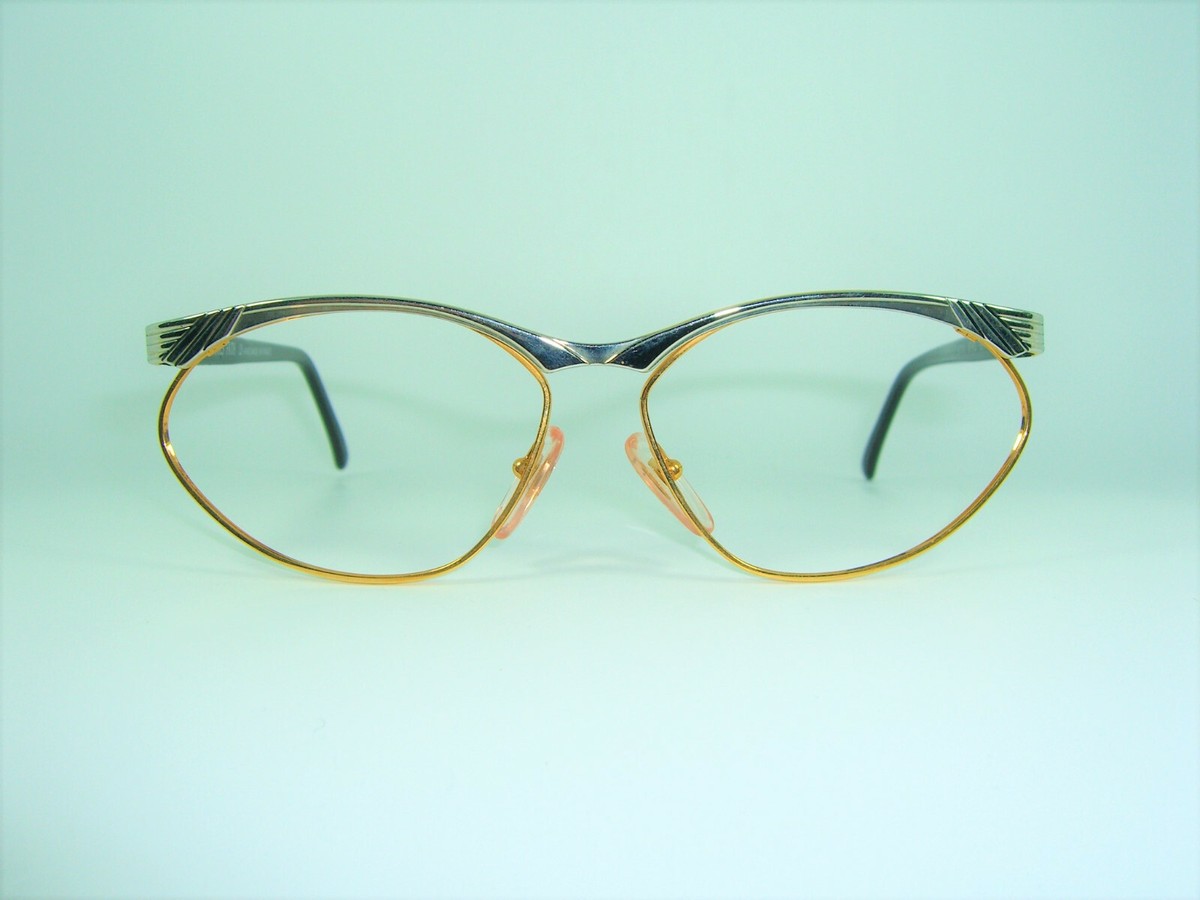 Jacques Fath, luxury eyeglasses, Aviator, Gold plated, oval 