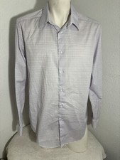 Calvin Klein Button Up Shirt Mens 16/16.5 Slim Fit Sz Lg