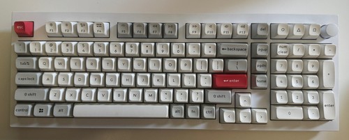 Keychron V5 Wired Custom Mechanical Keyboard Knob Version, 96% Layout QMK White