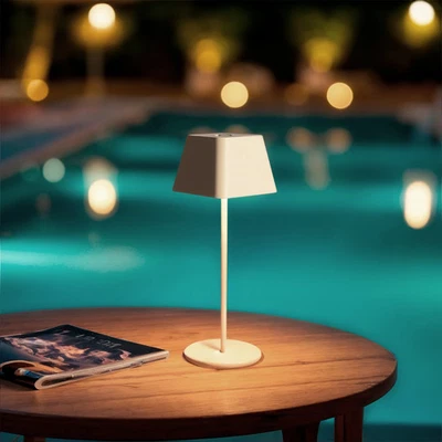 Lampe à Poser LED Extérieure portative Aluminium avec Batterie Rechargeable Wil - Photo 1/2