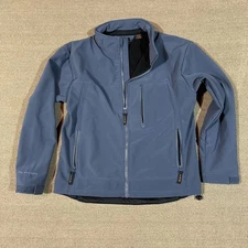 Oobe Acadia Men’s Softshell Jacket Blue Windproof Outdoor Medium [M471]