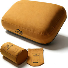 Thick Camping Memory Foam Pillow, Compressible Ultralight Travel Pillow for Ba
