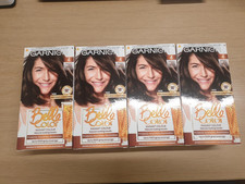 Garnier Belle Colour Dye 4 Natural Dark Brown Permanent Hair  X4 JUST £31.99