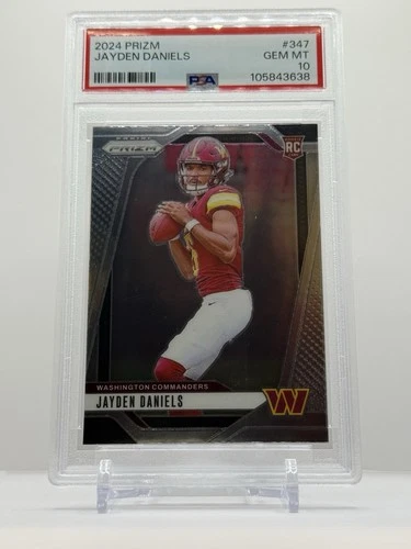 Jayden Daniels 2024 Panini Prizm Rookie RC PSA 10 Commanders