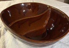 Marcrest Daisy Dot Stoneware Divided Vegetable Bowl Mint