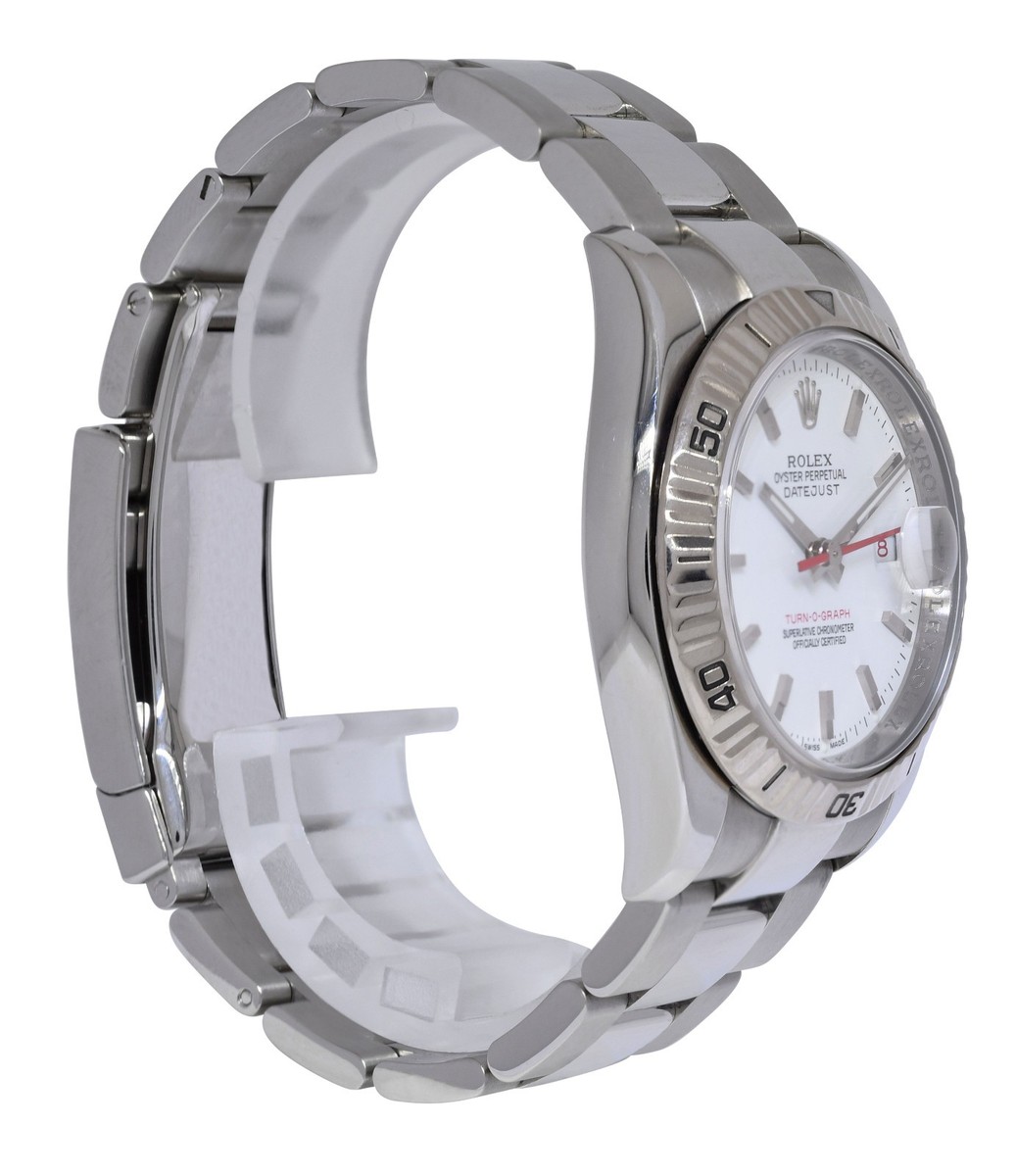 Rolex Datejust Turn-O-Graph Thunderbird Steel White/Red 36mm Watch