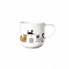 ASA Selection coppa cats & dogs Henkelbecher Cats Becher Kaffee Tasse Weiß 400ml