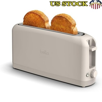 Slim Toaster Extra Wide Slot High Lift Removable Crumb Tray Toast Settings New