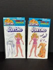 LOT OF 2 VTG 1981 BARBIE Pen Art Puffy Dress Up Stickers MOC Sealed
