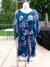 NWT JESSICA HOWARD TEAL FLORAL PRINT DRESS 12