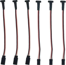 3Pairs RC Models JR Extension Cable Magnetic Snap-On for RC Cars, Planes, Drones