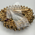 Fab! 1960s Roger Jean-Pierre French Couture Purple Lime Drippy Crystal Brooch — photo 10
