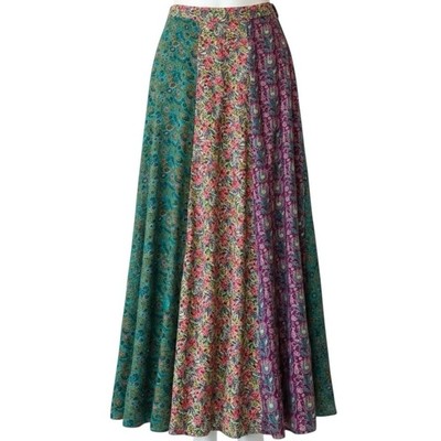 Natural Life Valentina Maxi Skirt Multi Mixed Floral Size Large NWT